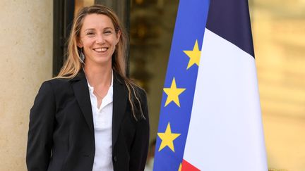 La présidente du Comité paralympique et sportif français et médaillée d'argent aux JO de Tokyo Marie-Amélie Le Fur durant une cérémonie au Palais de l'Elysée en septembre 2021. (MILLEREAU PHILIPPE / KMSP VIA AFP)