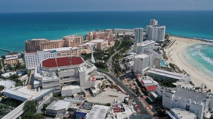 Cancun, dans l'État de Quintana Roo, au Mexique, le 8 octobre 2020. (PEDRO PARDO / AFP)