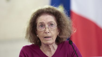 Mireille Delmas-Marty, le 8 février 2014 lors de la Journée du livre politique à l'Assemblée nationale, à Paris. (MAXPPP)