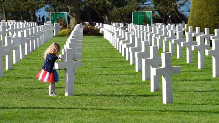 Cimetière américain de Colleville-sur-Mer (Calvado), le 24 septembre 2018. (DAMIEN MEYER / AFP)