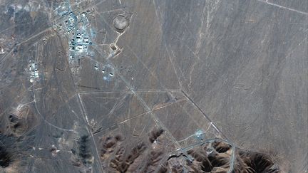 Une vue aérienne de l'usine d'enrichissement d'uranium de Fordo, en Iran, le 4 novembre 2020. (SATELLITE IMAGE / 2021 MAXAR TECH / AFP)