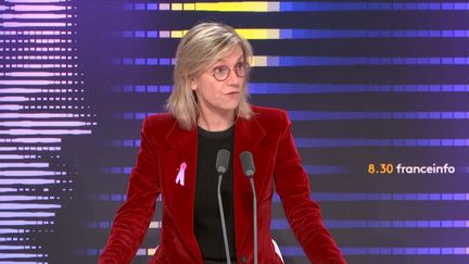 Agnès Pannier-Runacher, ministre de la Transition énergétique, invitée du 8h30 franceinfo, le 3 novembre 2023. (FRANCEINFO / RADIOFRANCE)