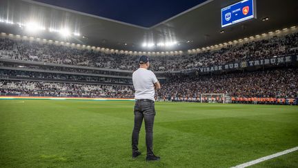 Gérard Lopez, le président de Bordeaux, le 2 juin 2023 lors du match Bordeaux-Rodez qui a dû être arrêté. (DAVID THIERRY / MAXPPP)