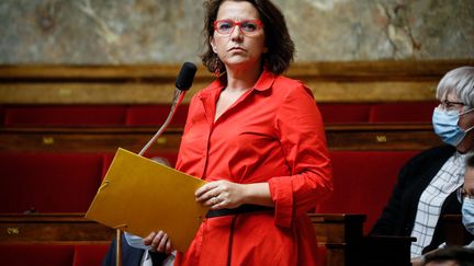 Annaïg Le Meur, Renaissance deputy for Finistère, at the National Assembly on July 21, 2020. (THOMAS PADILLA / MAXPPP)