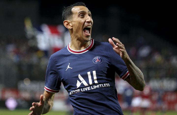 Angel Di Maria lors du match face à Brest, le 20 août 2021. (JEAN CATUFFE / JEAN CATUFFE)