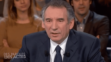 Fran&ccedil;ois Bayrou &eacute;tait l'invit&eacute; de "Des paroles et des actes", jeudi 8 mars sur France 2. (CAPTURE FTVI)