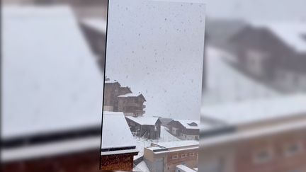 De la neige au mois d'Août dans la station de Val Thorens en Savoie. (CAPTURE D'ECRAN TWITTER)