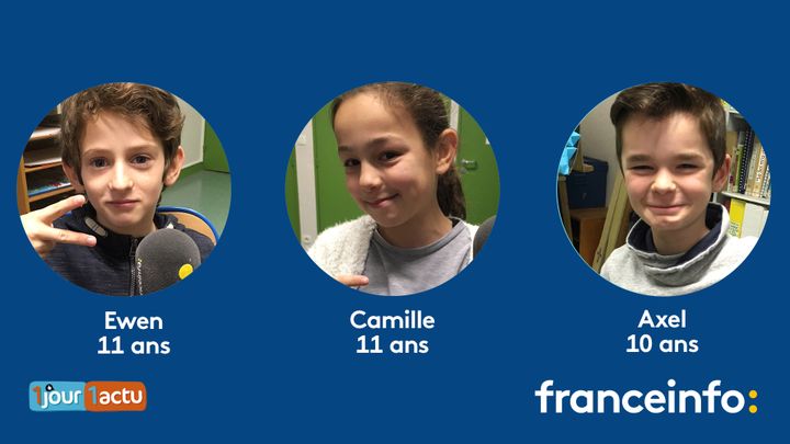 Ewen et Camille 11 ans, Axel 10 ans (RADIO FRANCE / ESTELLE FAURE)