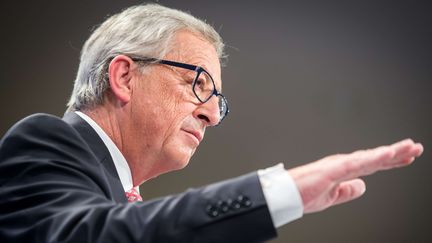 Le pr&eacute;sident luxembourgeois de la Commission europ&eacute;enne, Jean-Claude Juncker, &agrave; Bruxelles (Belgique), le 10 septembre 2014. (GEERT VANDEN WIJNGAERT / AP / SIPA)