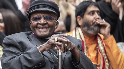 Desmond Tutu, le 7 juillet 2017 à Cape Town (Afrique du Sud). (GIANLUIGI GUERCIA / AFP)