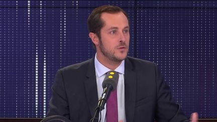 Nicolas Bay, député européen Rassemblement national, invité du "8.30 franceinfo", lundi 16 septembre 2019.&nbsp; (FRANCEINFO / RADIOFRANCE)