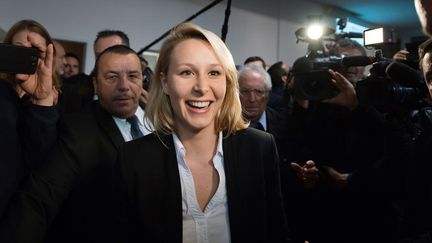 La d&eacute;put&eacute;e FN Marion Mar&eacute;chal-Le Pen, &agrave; Carpentras (Vaucluse), le 22 mars 2015. (BERTRAND LANGLOIS / AFP)