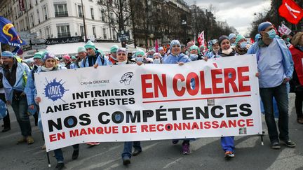 Grève et manifestation des agents de la fonction publique territoriale et hospitaliere, le 7 mars 2017. (Photo d'illustration) (MAXPPP)