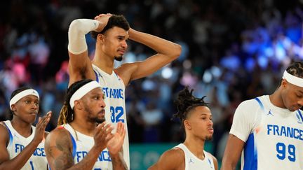 Victor Wembanyama était en larmes après la défaite de l'équipe de France de basket contre les États-Unis, en finale des Jeux olympiques de Paris-2024. (AGENCE KMSP / KMSP)