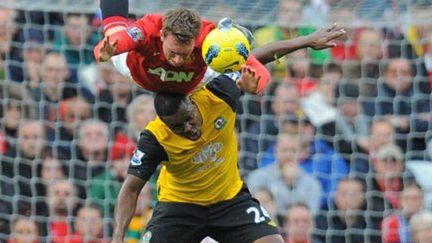 Yakubu, l'attaquant de Blackburn a fait mal aux défenseurs mancuniens