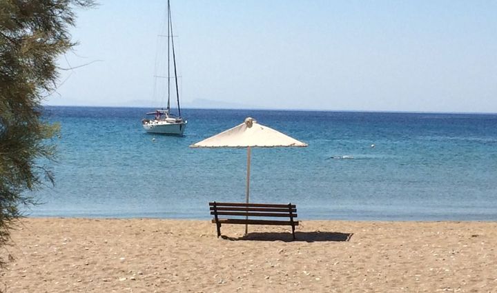 Malgré l'afflux de touristes, les plages tranquilles ne manquent pas. Exemple à Sikinos dans les Cyclades (PM)