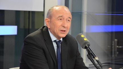 Gérard Collomb, maire de Lyon, sur franceinfo le 15 février 2017. (JEAN-CHRISTOPHE BOURDILLAT / FRANCE-INFO)