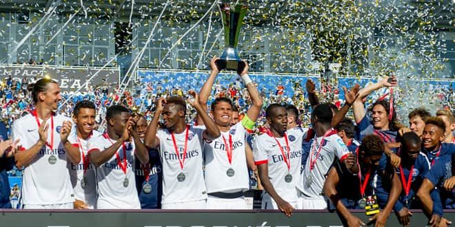 La joie des Parisiens après leur victoire dans le Trophée des champions en août dernier