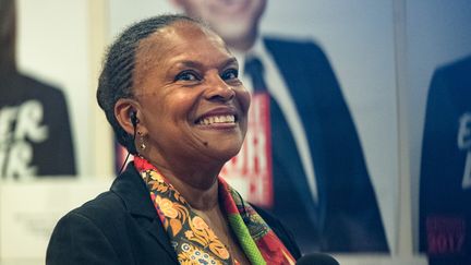 Christiane Taubira, le 3 avril 2017 à Colomiers (Haute-Garonne). (PATRICK BATARD / CITIZENSIDE / AFP)