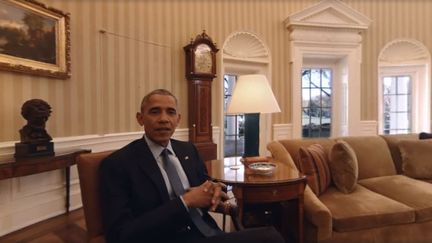 Capture d'écran de la vidéo à 360° mise en ligne par la Maison Blanche sur Facebook le 13 janvier 2017. (FACEBOOK / WHITE HOUSE)