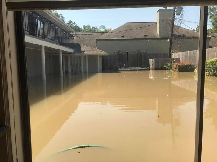 La maison des Bonneté sous 1 mètre d'eau à Houston, Texas (DR)