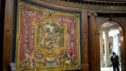 Tapisserie des Gobelins sur "Don Quichotte", d'après le peintre Coypel, exposée à la Frick Collection de New York
