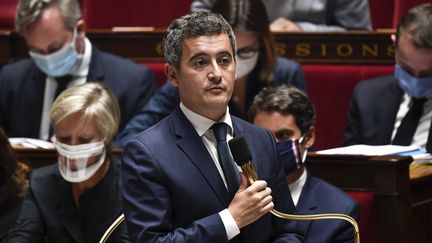 Le ministre de l'Intérieur, Gérald Darmanin, à l'Assemblée nationale, le 28 juillet 2020. (STEPHANE DE SAKUTIN / AFP)