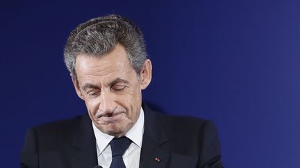 Nicolas Sarkozy lors d'un discours à Paris, le 20 novembre 2016 (IAN LANGSDON / POOL / AFP)