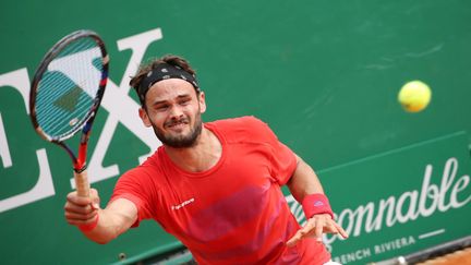 Le tennisman Hugo Nys lors du tournoi Monte Carlo Rolex masters en 2017.&nbsp; (CYRIL DODERGNY / MAXPPP)