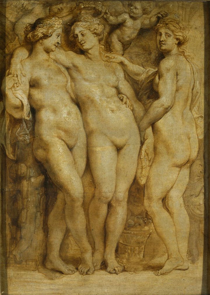 Les Trois Grâces, Huile sur panneau, Rubens (1577-1640)
 (Galleria Palatina-Appartamenti Reali-Palazzo Pitti-FI)