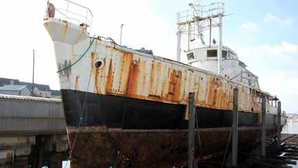 &nbsp; (La Calypso en chantier en 2007 à Concarneau © Maxppp)