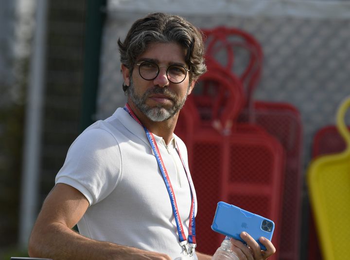 L'ancien directeur sportif de Lyon, Juninho, lors d'un entraînement de l'OL, le 18 septembre (MOURAD ALLILI / MAXPPP)