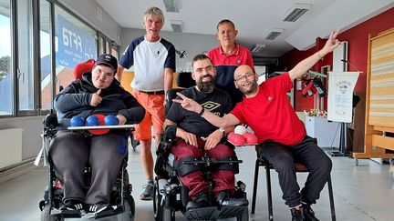 Le club de boccia de Berck-sur-Mer, dans le Pas-de-Calais, s'est ouvert il y a un an et compte 4 licenciés. (BENJAMIN ILLY / RADIO FRANCE)