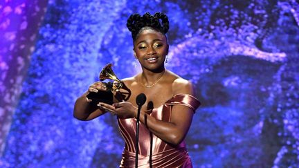 La chanteuse de jazz américaine à Los Angeles, le 5 février 2023. (VALERIE MACON / AFP)