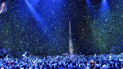 Pendant la soirée de l'Eurovision 2016...
 (Martin Meissner/AP/SIPA)