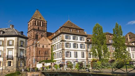 L'&eacute;glise Saint-Thomas de Strasbourg, o&ugrave; une chorale de musiciens syriens doit se produire, le 6 novembre 2015. (MAXPPP)