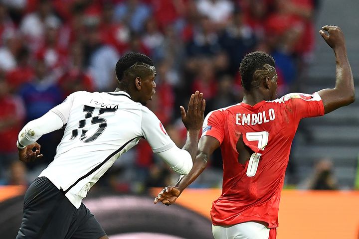 Le Suisse Breel Embolo, le 19 juin 2016 à Lille (Nord). (FRANCK FIFE / AFP)