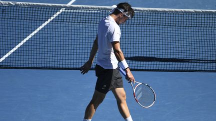 Dominic Thiem, lors de l'Open d'Australie, le 14 février 2021. (WILLIAM WEST / AFP)