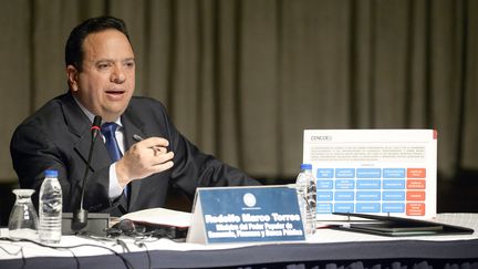 Rodolfo Marco Torres, ministre vénézuélien de l'Alimentation, à Caracas, la capitale vénézuélienne, le 10 février 2015. (FEDERICO PARRA / AFP)