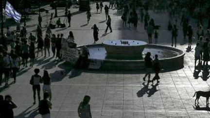 Sur la place Syntagma (en grec: Constitution) à Athènes le 7 juillet 2015... (REUTERS - Alkis Konstantinidis)