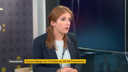 Aurore Bergé, députée LREM des Yvelines, invitée du 18H50 franceinfo, lundi 28 septembre 2020. (RADIO FRANCE / FRANCEINFO)