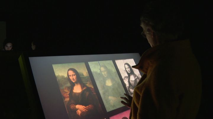 L'exposition raconte le travail de conception et de création de Léonard de Vinci autour de la Joconde. (France 3 Champagne-Ardenne)