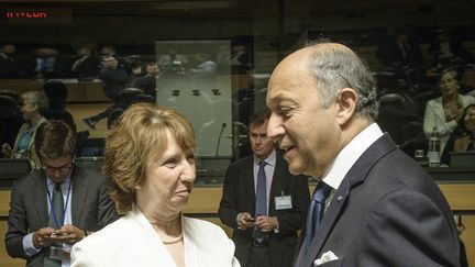 &nbsp; (Catherine Ashton et Laurent Fabius © MAXPPP)