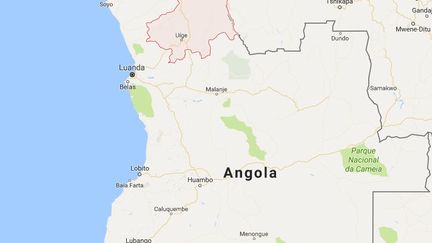 Capture écran de la province d'Uige en Angola, le 11 février 2017. (GOOGLE MAPS)