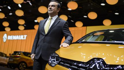 Le PDG de Renault et Nissan, Carlos Ghosn, au Salon automobile de Genève en mars 2016.&nbsp; (FABRICE COFFRINI / AFP)