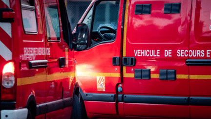 Des véhicules de secours des pompiers lors d'un exercice, en mai 2019 à Perpignan (Pyrénées-Orientales). (AFP)