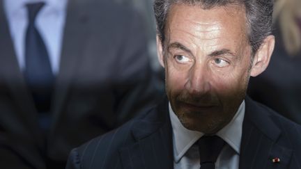 L'ancien pr&eacute;sident fran&ccedil;ais Nicolas Sarkozy, le 28 f&eacute;vrier 2014, &agrave; Berlin (Allemagne). (CLEMENS BILAN / AFP)