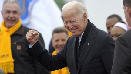 Joe Biden à Dorchester dans le Massachusetts (Etats-Unis), le 18 avril 2019.&nbsp; (JOSEPH PREZIOSO / AFP)