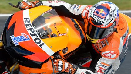 Casey Stoner (Ducati) sur le circuit d'Aragon (PAUL CROCK / AFP)