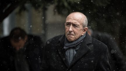 Le ministre de l'Intérieur, Gérard Collomb, lors d'un séminaire du gouvernement à Paris, le 18 mars 2018. (CHRISTOPHE ARCHAMBAULT / AFP)